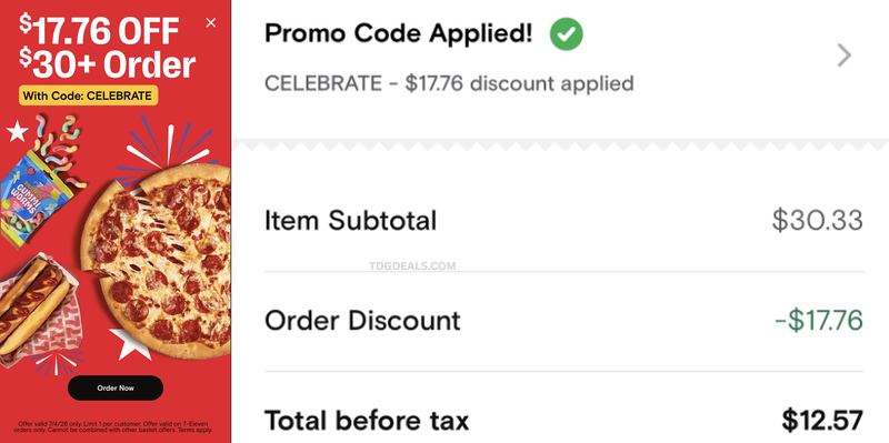 $17.76 OFF $30+ @ 7-ELEVEN 🇺🇸