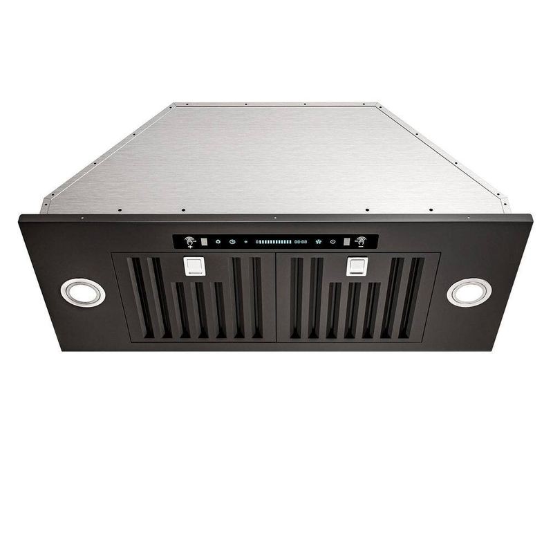 Airmeet - 30 in. 900 CFM Convertible Insert Range Hood in Black Stainless Steel with 4-Speed Gesture and Touch Control