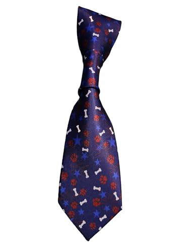 Patriotic Pet Collar Neck Tie that Slips Onto Your Dogs Existing Collar (Small 8 inch length)