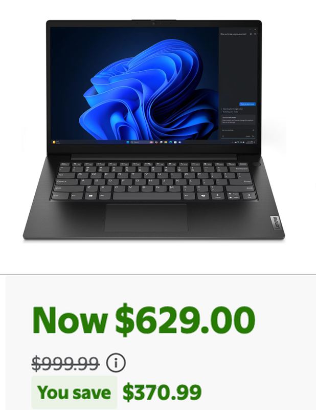 $999.99 LENOVO i7 LAPTOP FOR $629