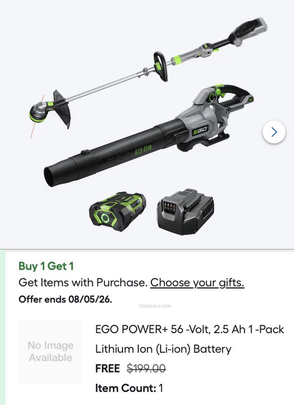 BOGO FREE @ LOWE'S 🔋