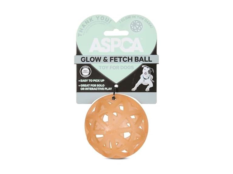 ASPCA Glow-in-The-Dark Cage Ball Dog Toy