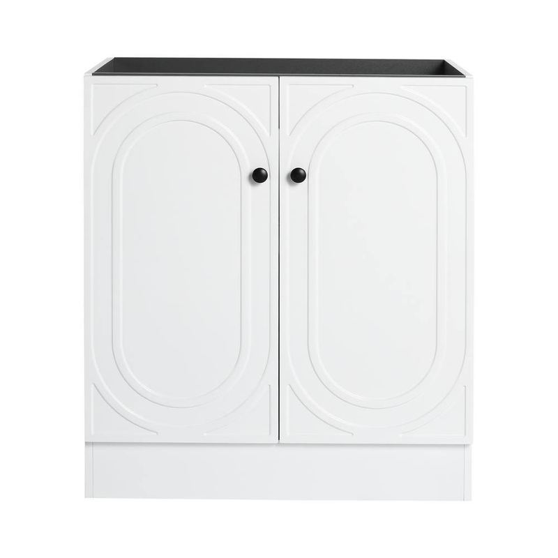 UPIKER - Sheffield 29.13 in. W x 19.5 in. D x 33.37 in. H Freestanding Bath Vanity Cabinet without Top in White Unassembled