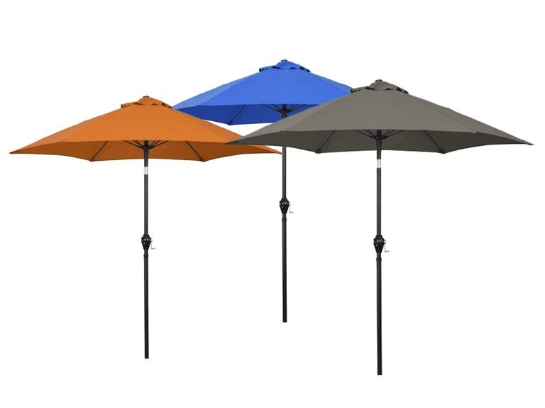 73% OFF: Astella 7.5'Rd Tiliting Aluminum Patio Umbrella, Crank Open
