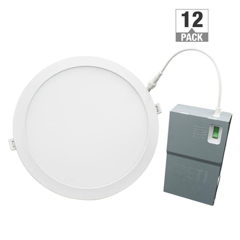 ETI LIGHTING - Altair 8 in. Canless Downlight Integrated LED Recessed Light Trim 1600 Lumens 19-Watt Adjustable CCT 120 Volt (12-Pack)