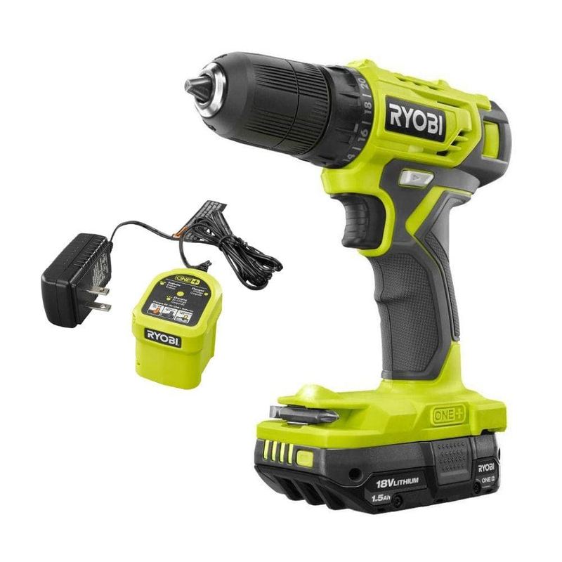 RYOBI - ONE+ 18V Cordless 3/8 in. Drill/Driver Kit with 1.5 Ah Battery and Charger