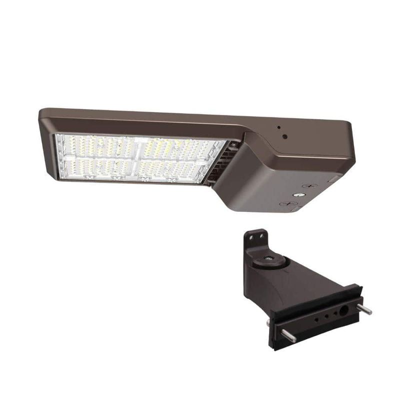 ETI LIGHTING - 12000-22000 Lumens and Adjustable CCT Bronze LED Floodlight Area Light Straight Arm Mount Kit  TYPE-3