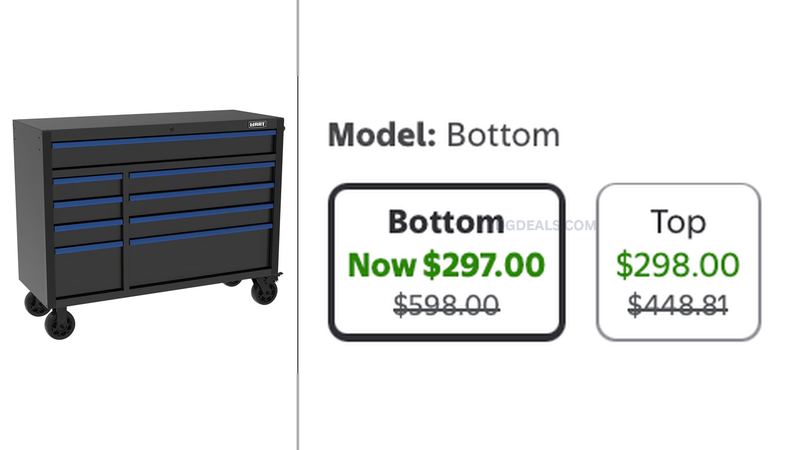 $598 HART 52" 9-DRAWER TOOL CABINET DROPPED TO $297