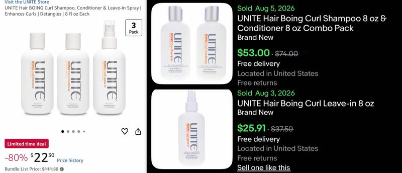 $110 UNITE Hair care set for $22 on Amazon