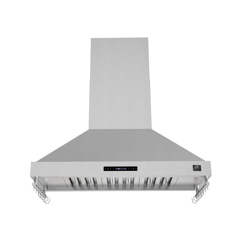 Forno - Venezia 48 Inch Wall-Mounted Range Hood in Stainless Steel with Touch Controls and Baffle Filters