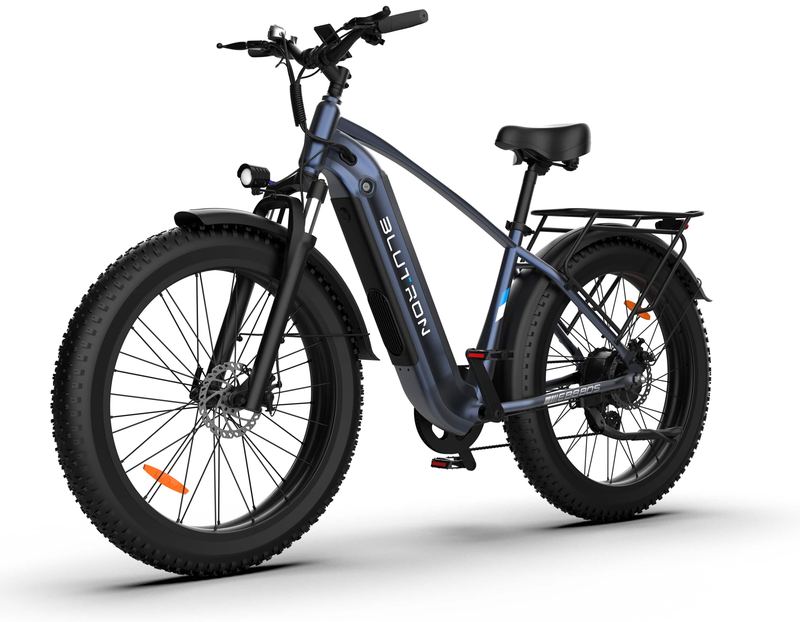 Blutron - EB880 750W Fat Tire Ebike 65 miles Max Range and 20 MPH Max Speed - one size - Blue