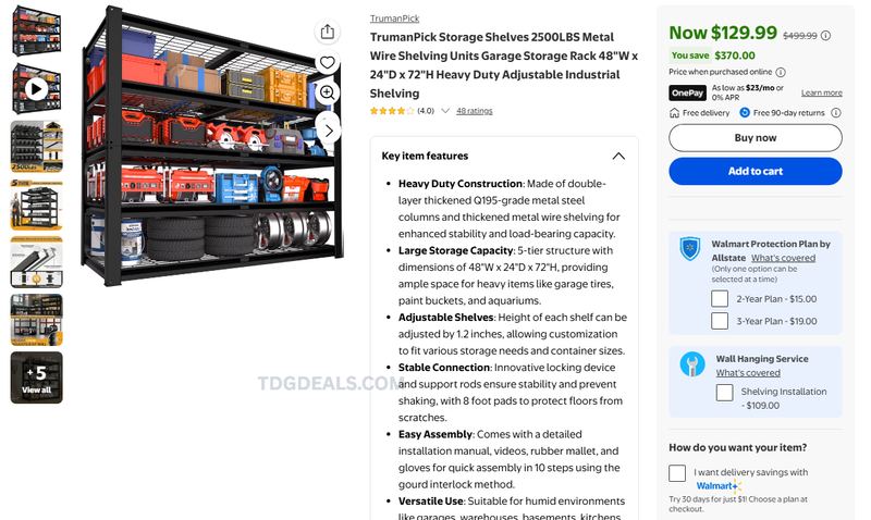 HEAVY-DUTY GARAGE SHELVING DEAL 🛠️