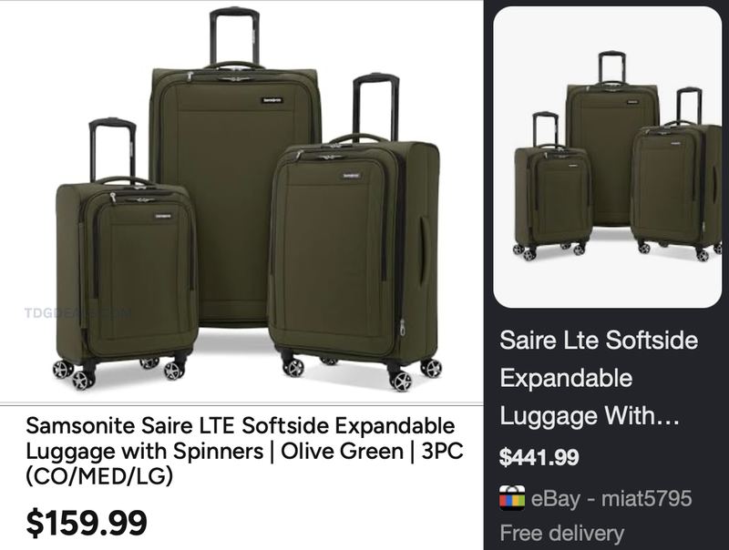 SAMSONITE SAIRE LTE 3-PIECE SET FOR $159.99