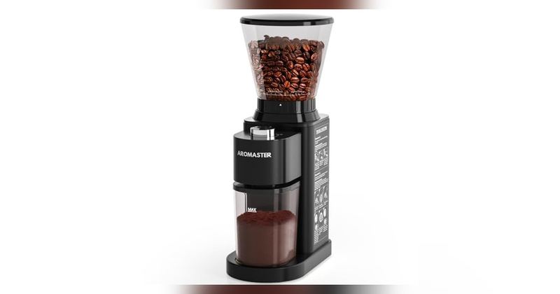 $132.99 AROMASTER BURR COFFEE GRINDER FOR $79.97
