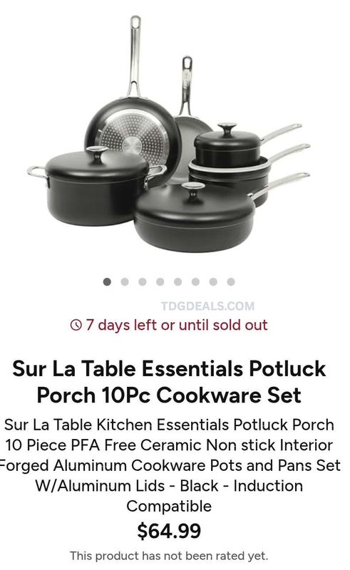 🔥 SUR LA TABLE 10-PIECE COOKWARE SET 🔥