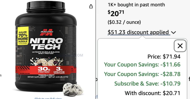 $71.94 PROTEIN FOR $20.71 🦾 🔥