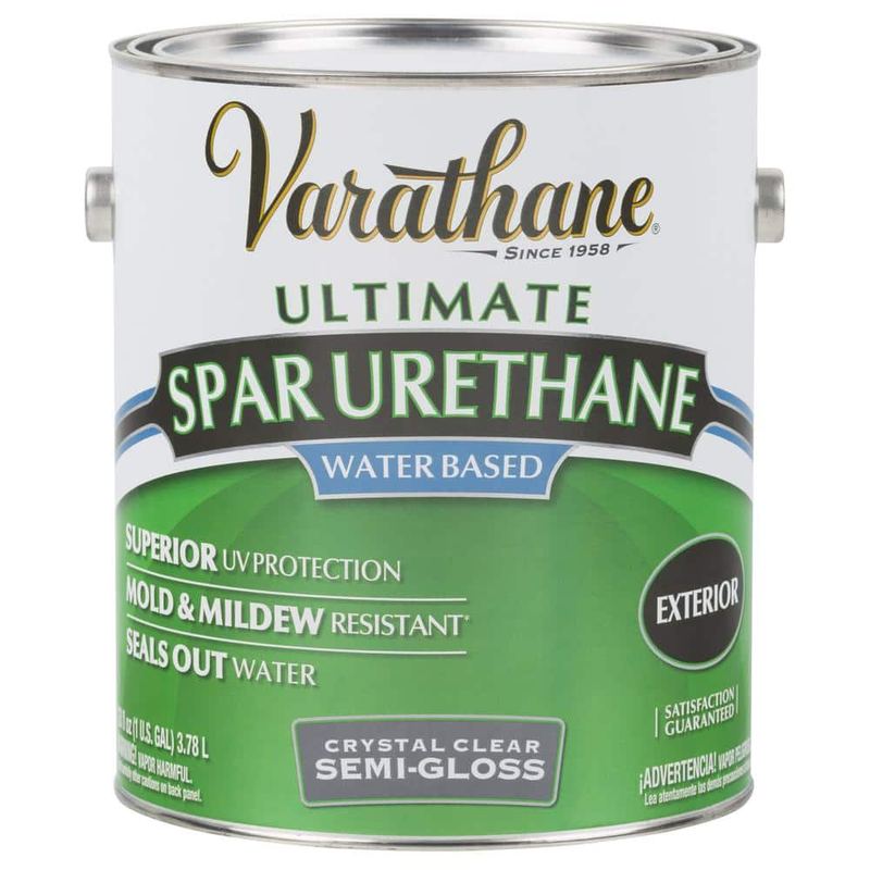 Varathane - 1 gal. Clear Semi-Gloss Water-Based Exterior Spar Urethane (2-Pack)