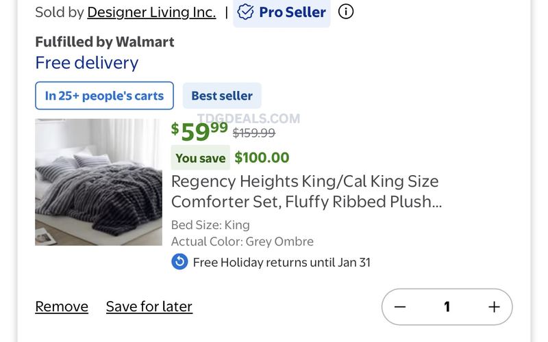 KING COMFORTER SET JUST $59.99