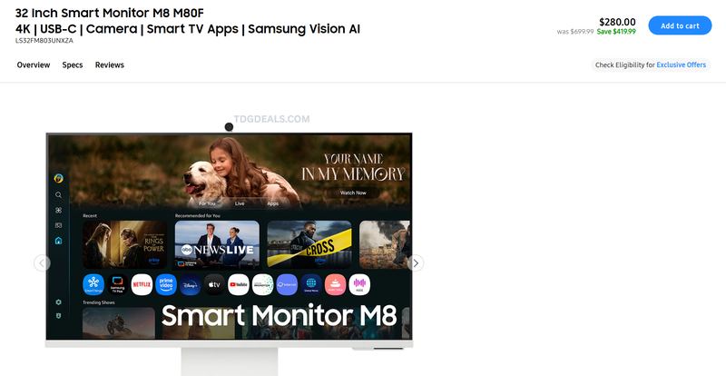 SAMSUNG SMART MONITOR DEAL