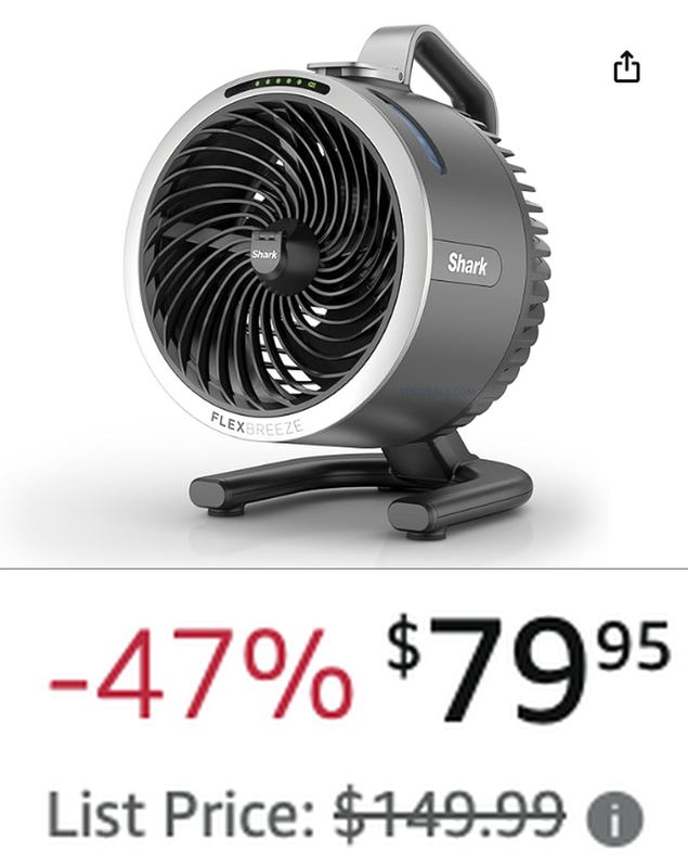 $79.95 SHARK FLEXBREEZE HYDROGO MISTING FAN @ AMAZON