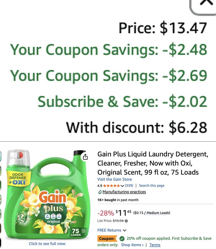 $15 GAIN PLUS DETERGENT FOR $6 🚨