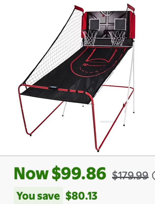 $179.99 MD SPORTS 2-PLAYER ARCADE BASKETBALL GAME FOR $99.86