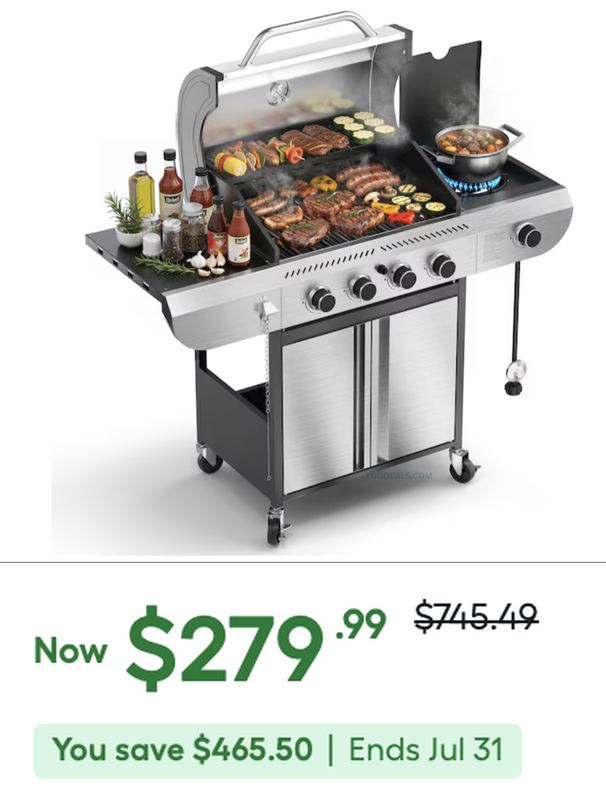 $745.49 COWSAR  PROPANE GAS GRILL NOW $279.99 🚨