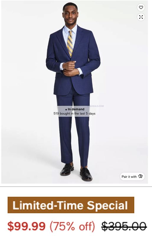 $395 NAUTICA MENS 2-PIECE SUIT NOW $99.99 🔥