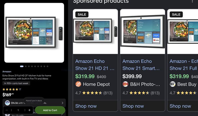 $399.99 Echo Show 21 (Newest Model) for $169.99
