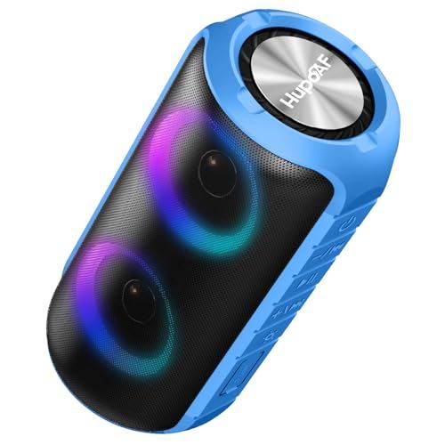 Hupoaf Portable Bluetooth Speaker, 20W Strong Magnetic Bluetooth Speaker Wireless, Loud Stereo Sound, IPX7 Waterproof