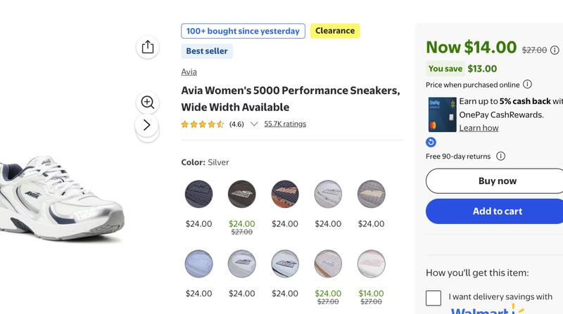 $27 - Avia Women's 5000 Performance Sneakers👟