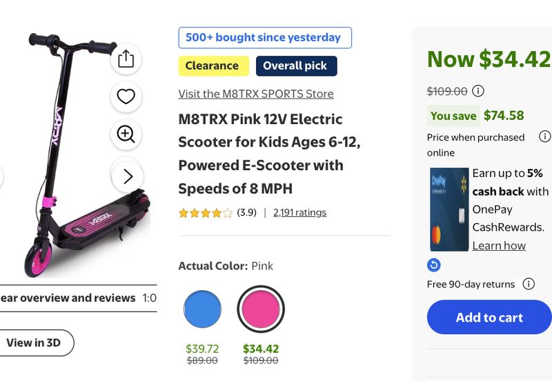 $109 - Electric Scooter for Kids🛴
