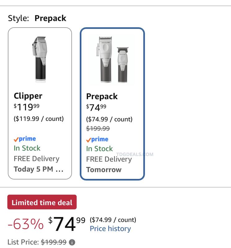 $199.99 BaBylissPRO Clipper + Trimmer Set for $74.99