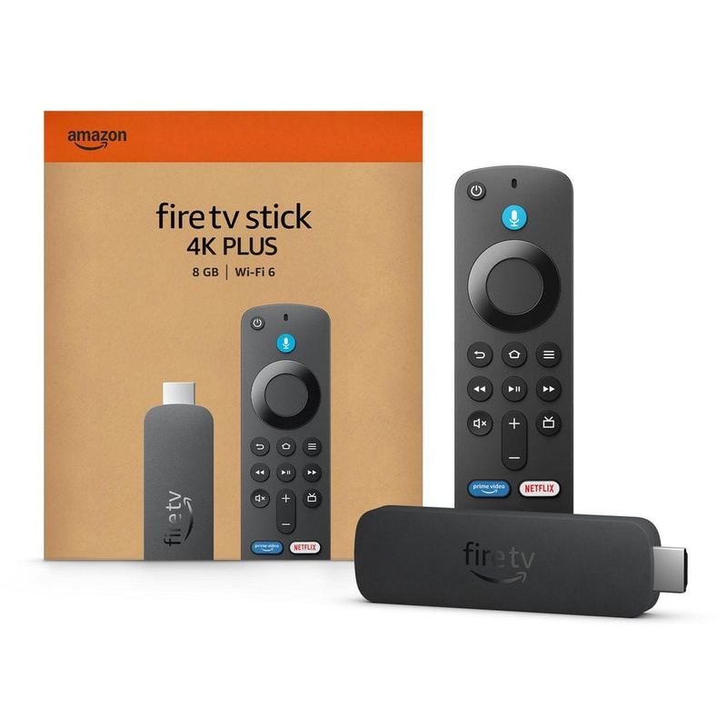 Amazon - Fire TV Stick 4K Plus (Newest Model) streaming device, includes support for Wi-Fi 6, Dolby Vision/Atmos, free & live TV