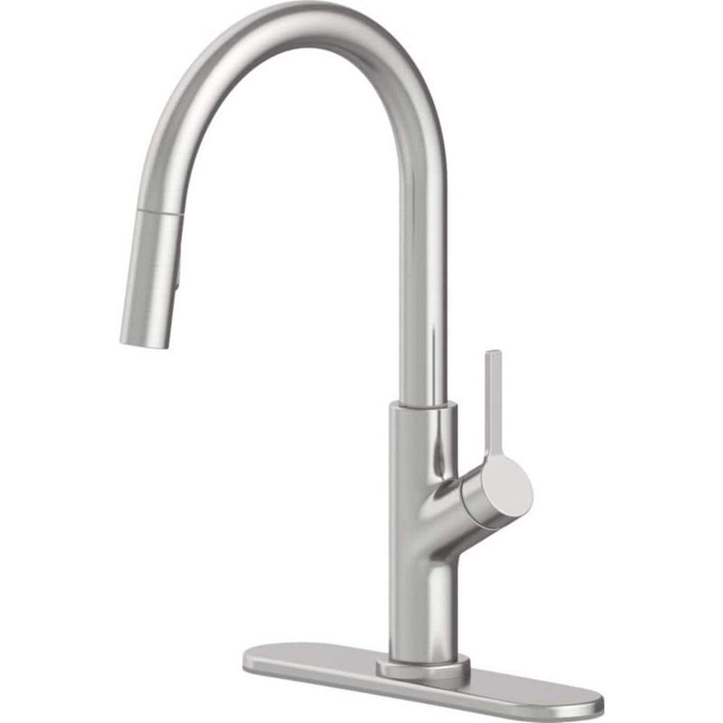 Glacier Bay - Dunveth Single-Handle Pull-Down Sprayer Kitchen Faucet in Stainless Steel