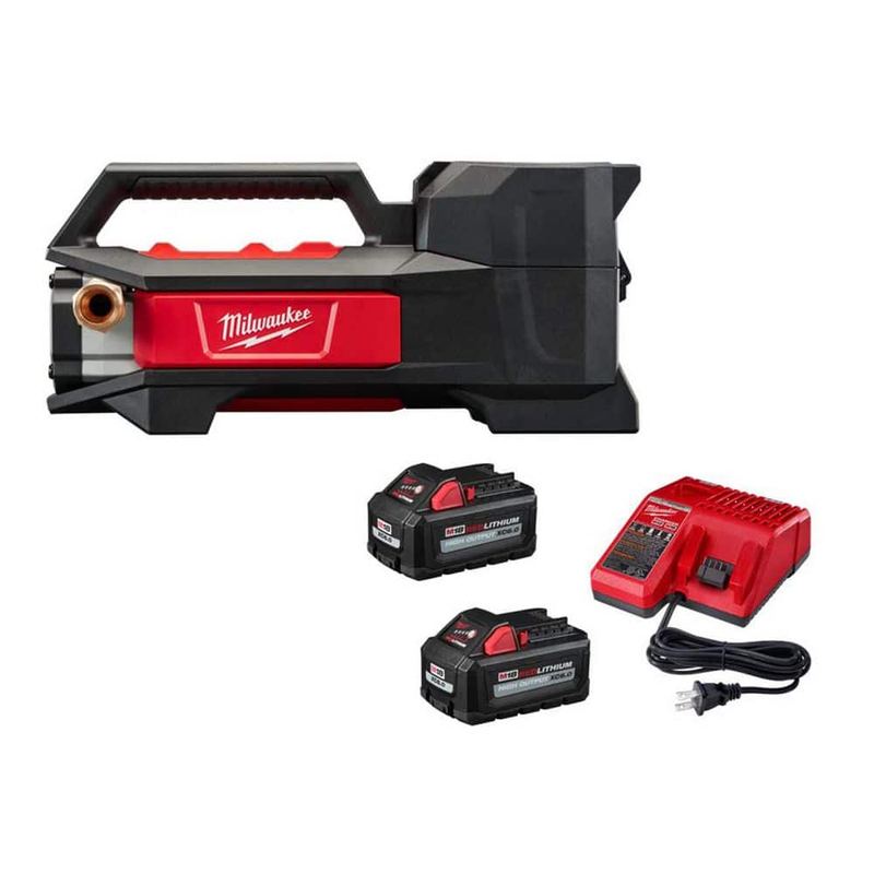 Milwaukee - M18 18-Volt 1/4 HP Lithium-Ion Cordless Transfer Pump Kit 6.0Ah 2-Battery