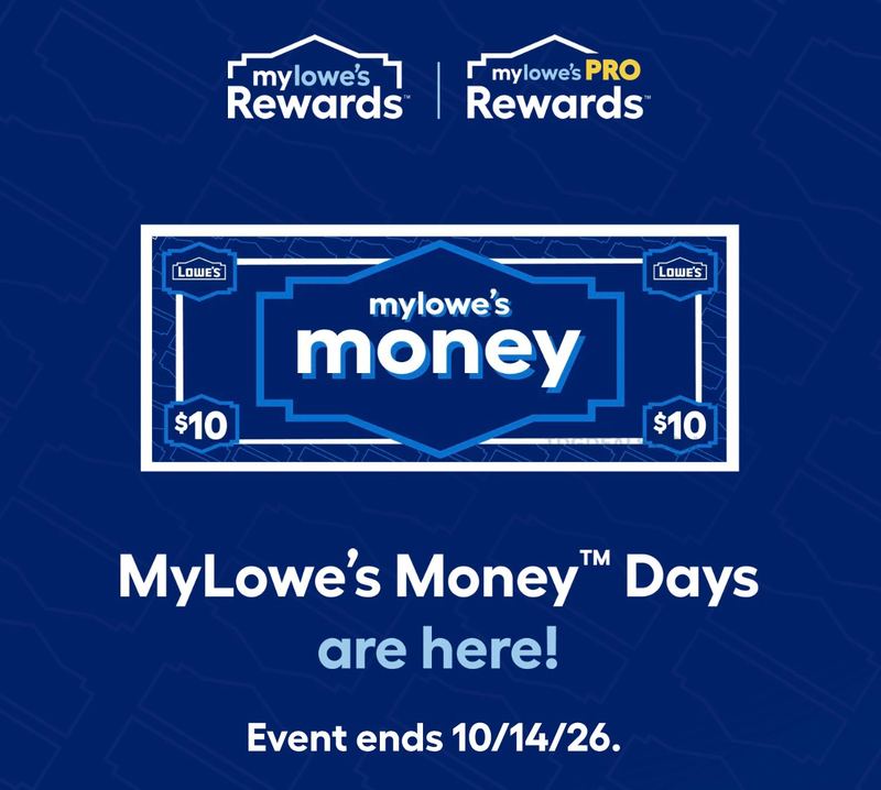 Today starting at 10am local time at Lowe’s