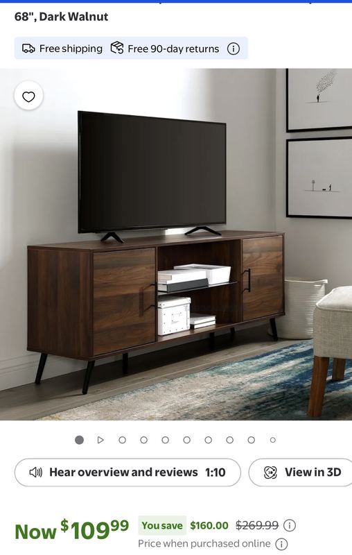 WALKER EDISON TV STAND FOR $109.99