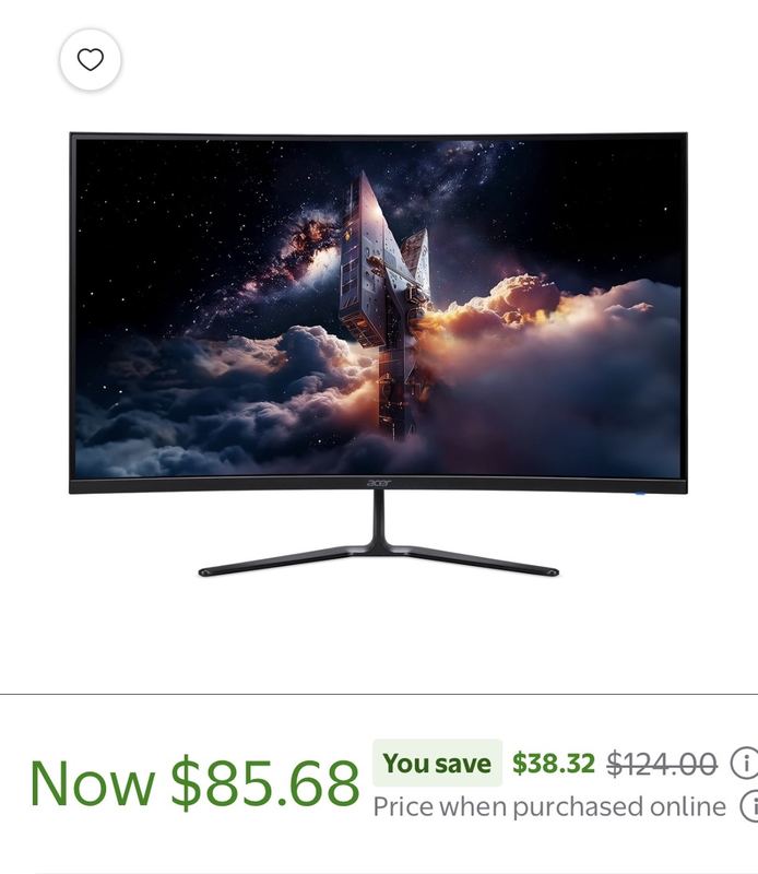 ACER NITRO GAMING MONITOR ON CLEARANCE AT WALMART