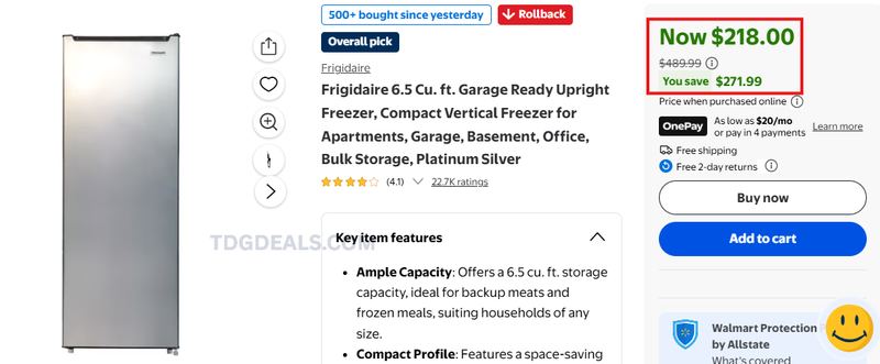 SAVE $271 ON THIS FREEZER ❄️