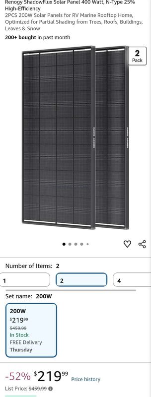 🔥 52% OFF RENOGY SOLAR PANEL 2-PACK 🔥