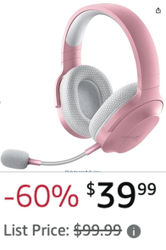 $39.99 PINK - RAZER WIRELESS GAMING HEADPHONES