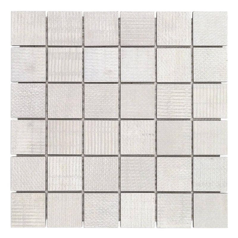 Ivy Hill Tile - Lungo Ice 11.81 in. x 11.81 in. 10mm Matte porcelain Floor and Wall Mosaic Tile (0.97 sq. ft. per Sheet)