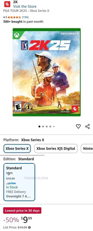 50% OFF PGA TOUR 2K25 FOR XBOX SERIES X