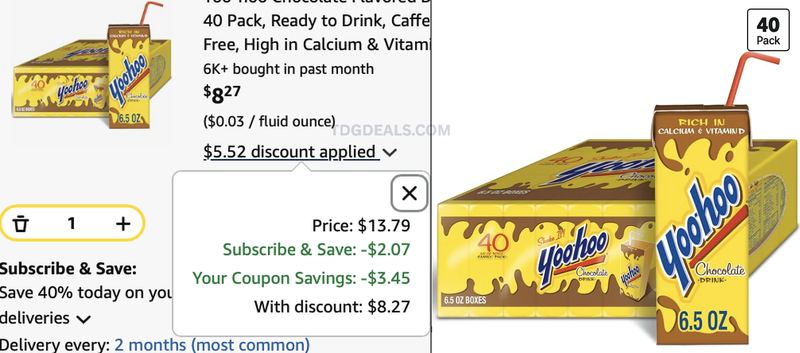 40-PACK OF YOO-HOO FOR UNDER $10