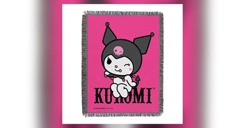 Kuromi “So Sassy” Woven Tapestry Throw — $19.99 on Amazon!