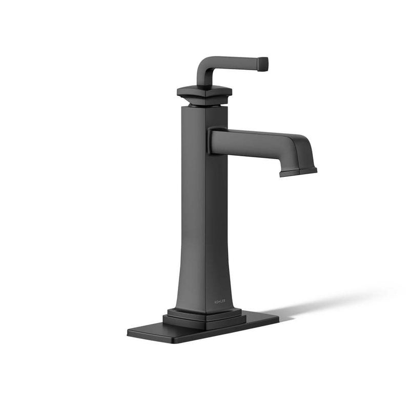 KOHLER - Riff Single-Handle Single-Hole Bathroom Faucet in Matte Black