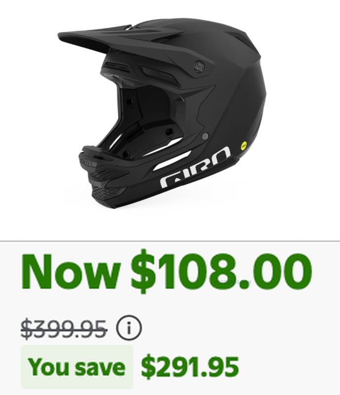 $108 GIRO INSURGENT FULL-FACE BIKE HELMET