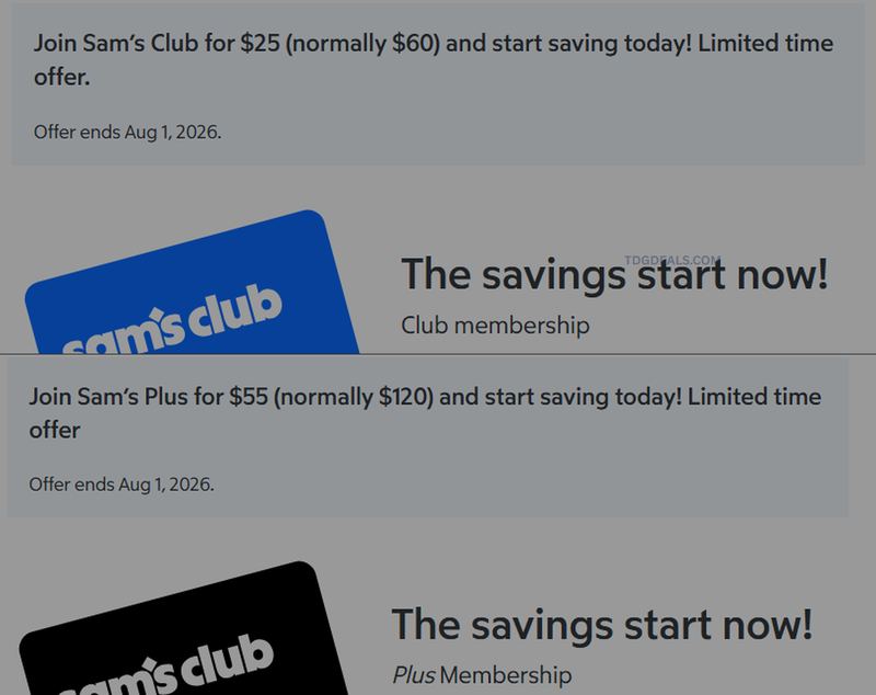 SAM'S CLUB MEMBERSHIP DEAL