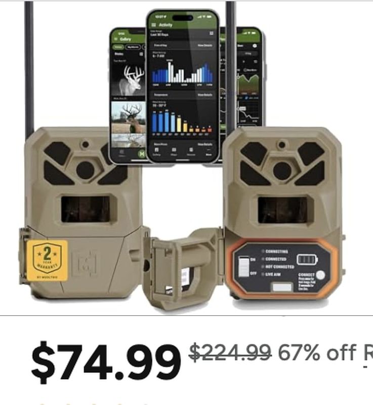 $74.99 MOULTRIE EDGE 2 PRO CELLULAR TRAIL CAMERA